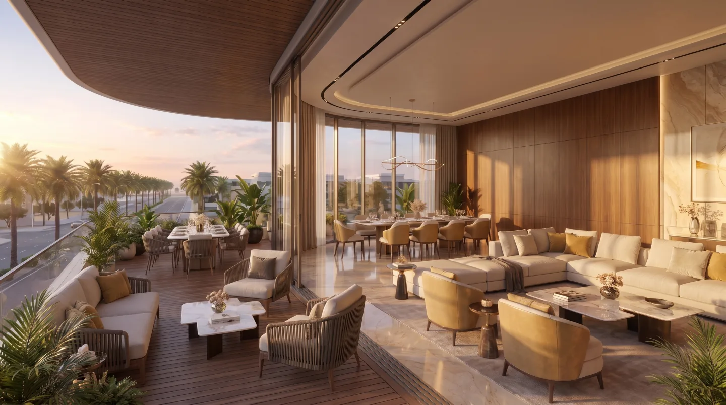 Illustrative residence and dining interior