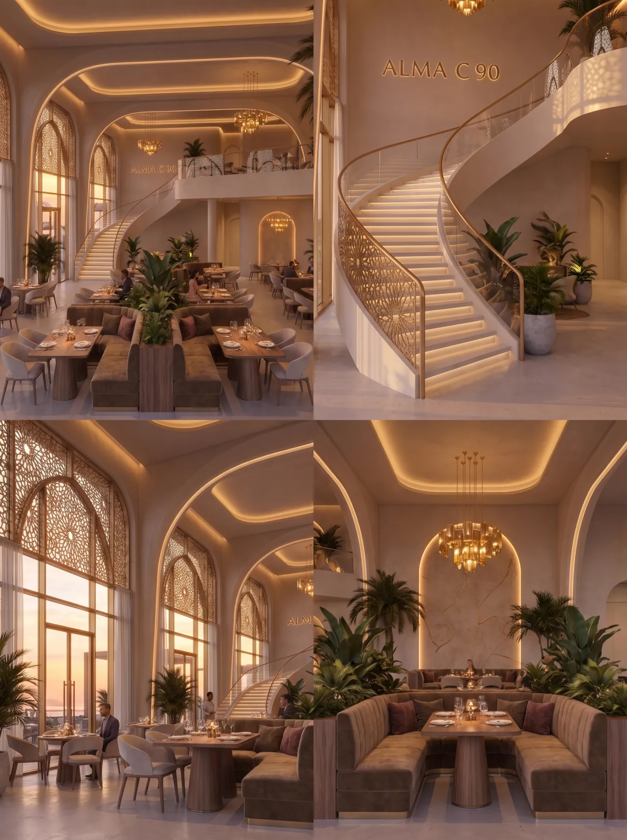 Illustrative restaurant interior